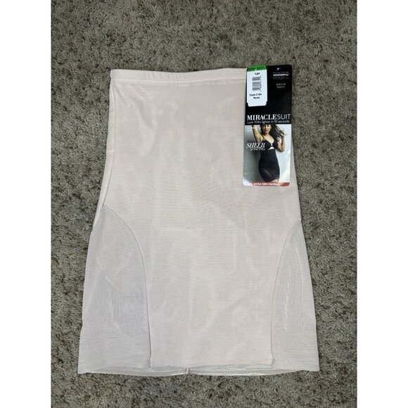 NWT MIRACLESUIT Shape Wear Sexy Sheer Extra Firm Control High-Waist Half Slip L - Picture 4 of 7